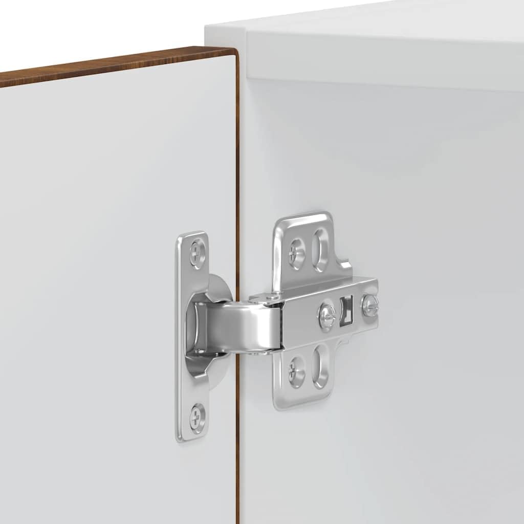 vidaXL Oven Cabinet Smoked Oak Engineered Wood Compact Adjustable Feet