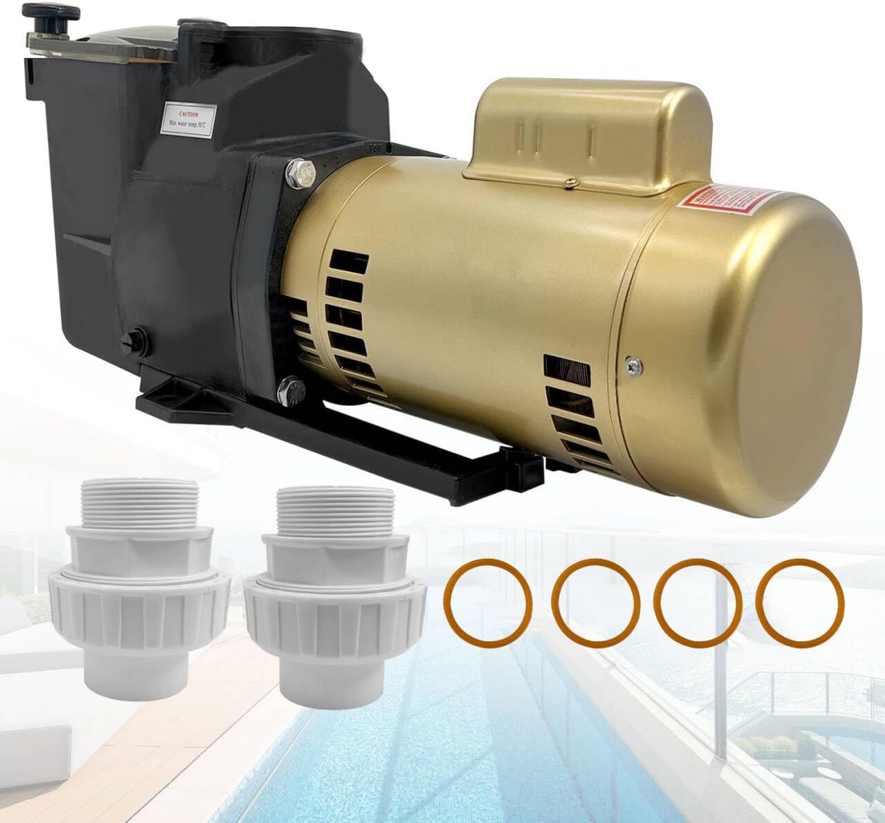 W3SP2621X25 Pool Pump 2.5 HP 230V Single Speed Pump Pool Pump Compatible with Hayward SP2621X25 Pump for In-Ground Pool and Spa