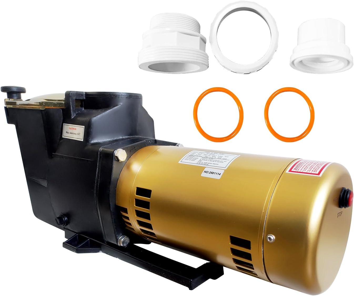 W3SP2615X202S 2.0HP 2-Speed 220V-230V Pool Pump Replacement for Hayward SP2615X202S Dual-Speed Inground Super Pool Pump Motor for In-Ground Swimming Pool and Spa