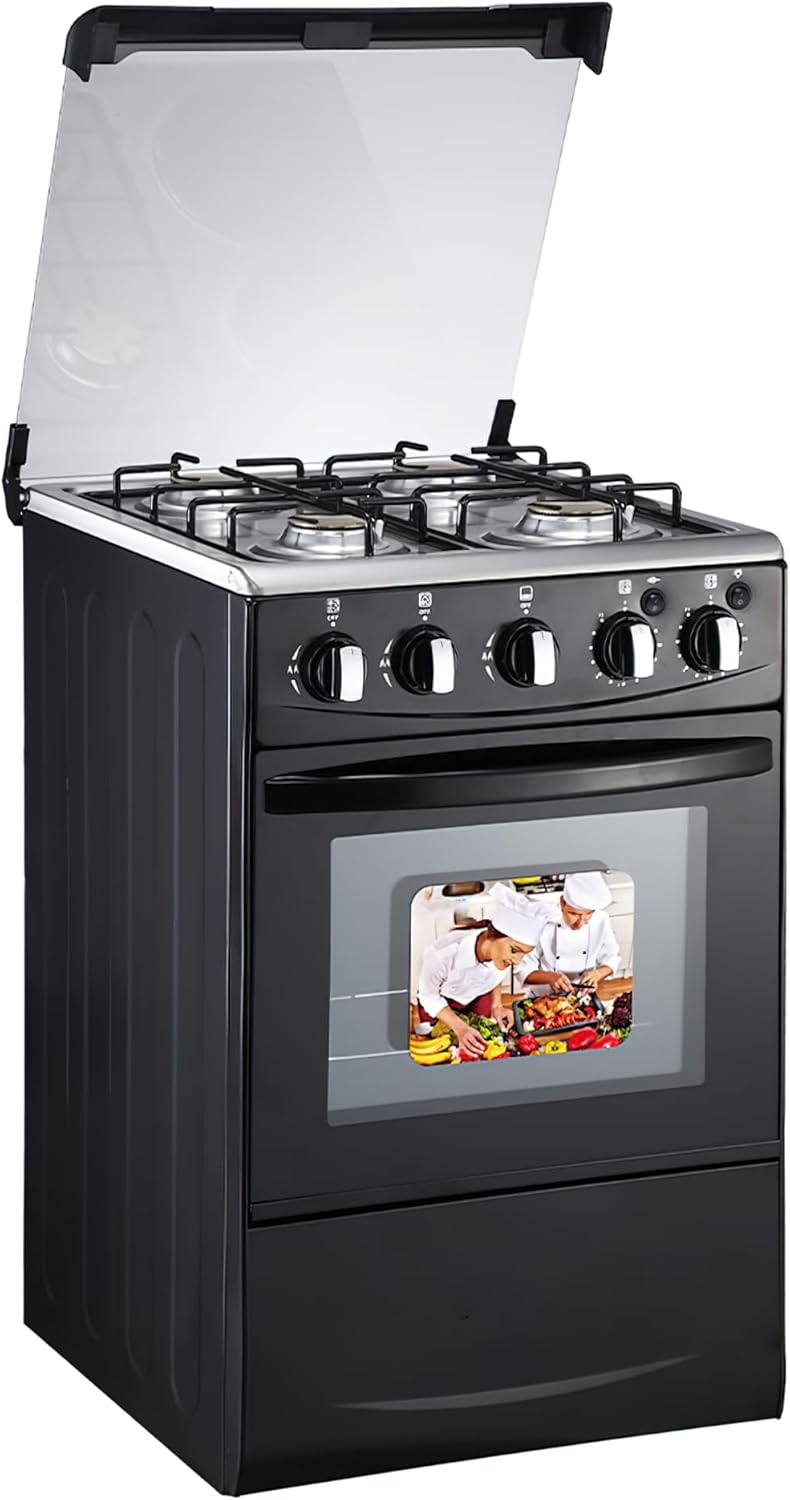 52L large capacity electrical integrated oven, 4 head gas stove