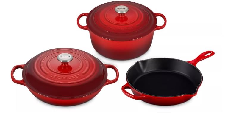 Le Creuset 5 Piece Signature Cast Iron Cookware Set