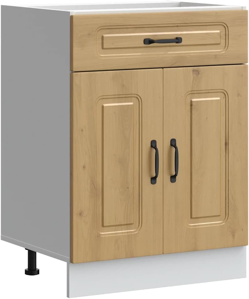 vidaXL Kitchen Base Cabinet Brown Oak Engineered Wood Standard