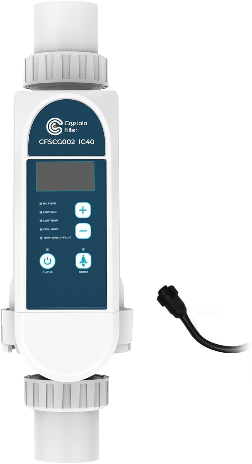 Crystala Filters Replacement for IC40 Pool Salt Chlorine Generator, Compatible with Pentair 520555 IntelliChlor IC40 Salt Chlorine Generator