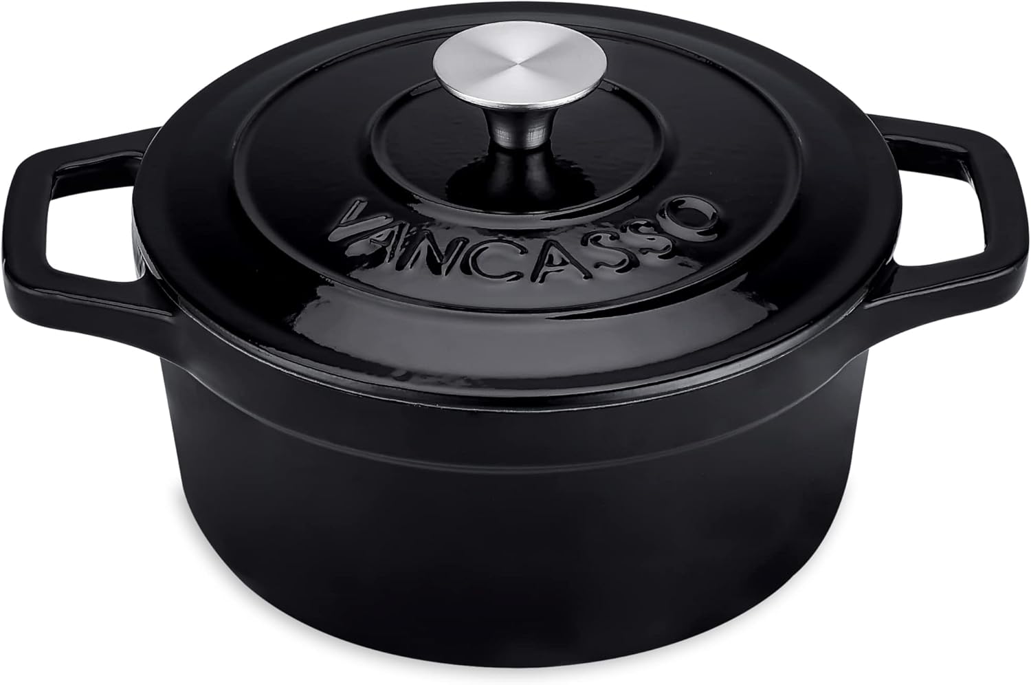 vancasso Enameled Cast Iron Dutch Oven, 9.3 Quart Dutch Oven Pot with Lid, Oval Dutch Oven Cast Iron Pot with Non Stick Enamel Coating for Bread Baking