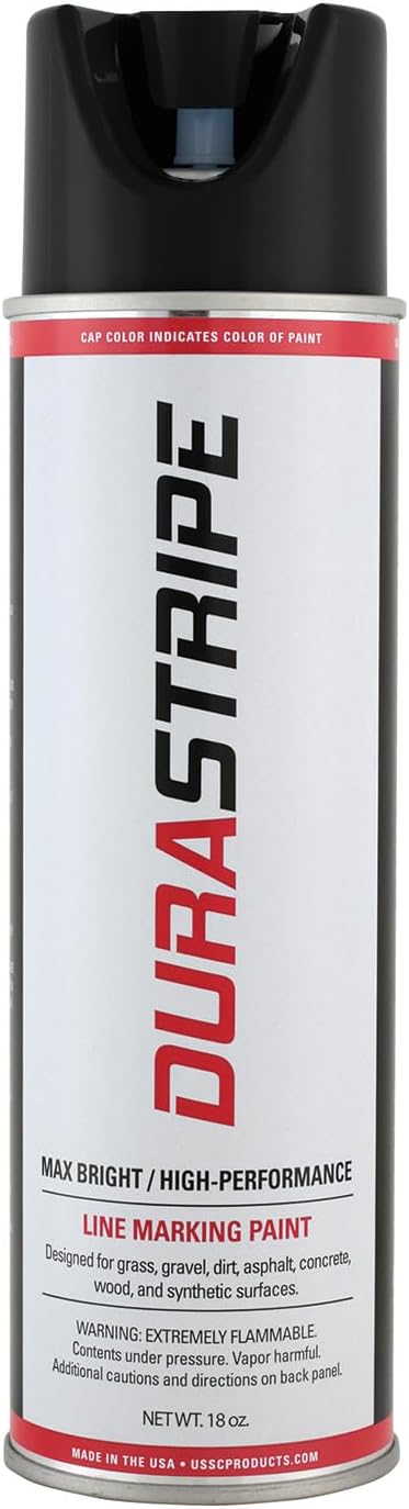 DuraStripe Inverted Utility Marking Spray Paint 18oz (Black)