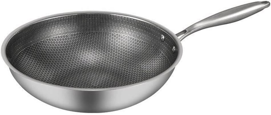 Stainless steel pan single handle wok Stir-fry Multi-purpose