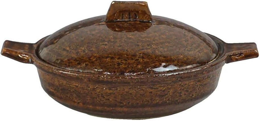 Hase Seikatsu ACK-71 Pot, Casserole, Mine, For 1 Person, Approx. 6.3 inches (16 cm), Approx. 7.8 fl oz (200 ml), Direct Fire, Empty Fire, Microwave Oven, OK Black