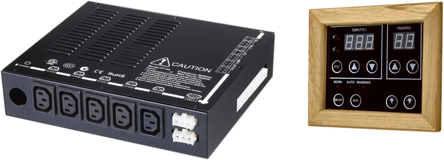Infrared Sauna Electrical Control Box and Infrared Sauna Control Panel with a Temperature Control Probe (110, Volts) Only for Brand of Royal Sauna‘s Sauna Room