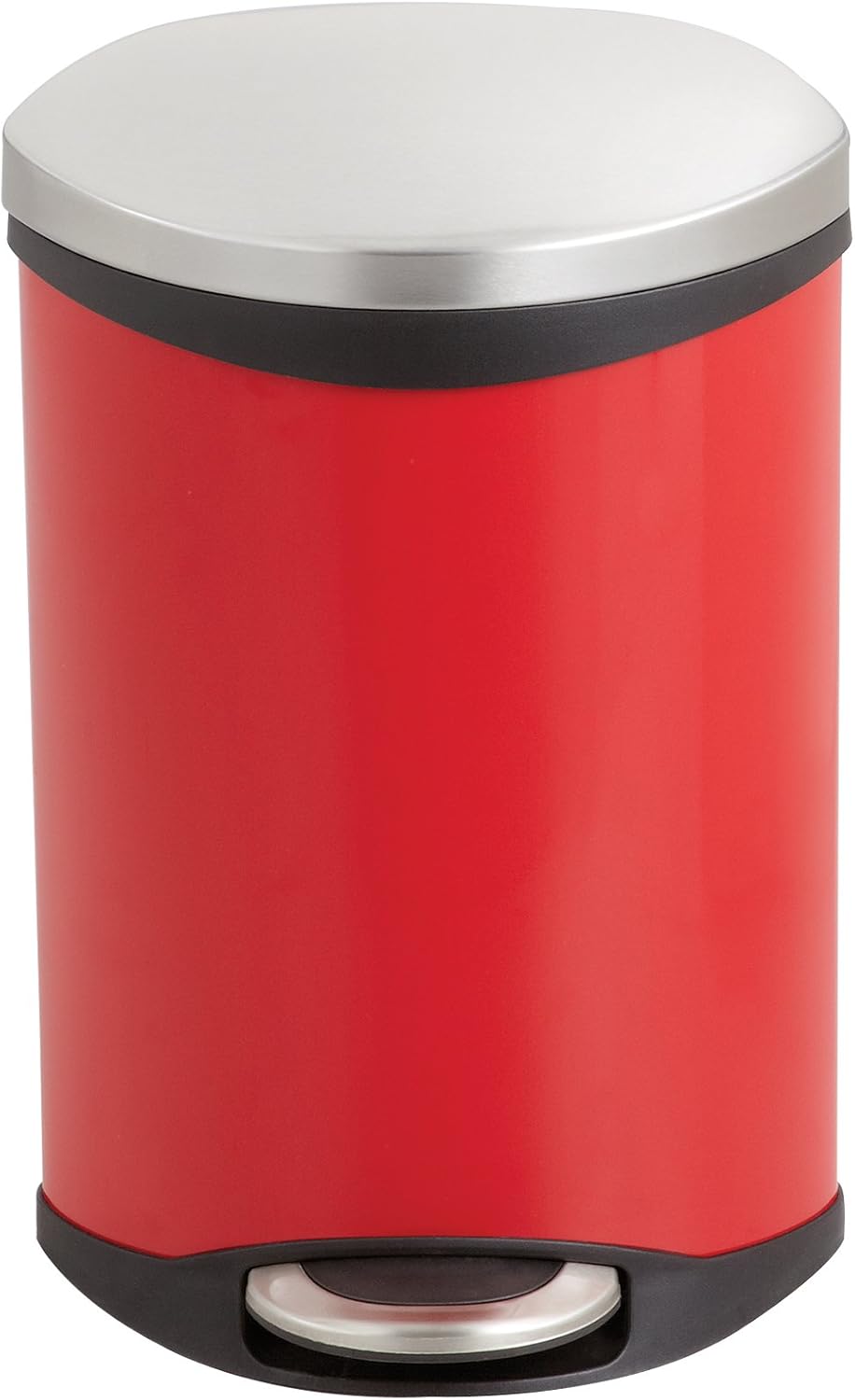 Safco Products Stainless Steel Ellipse Step-On Can, 12.5-Gallon