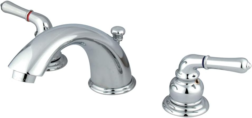 Kingston Brass KB961B Magellan Widespread Bathroom Faucet, 5-3/4 inch in Spout Reach, Polished Chrome