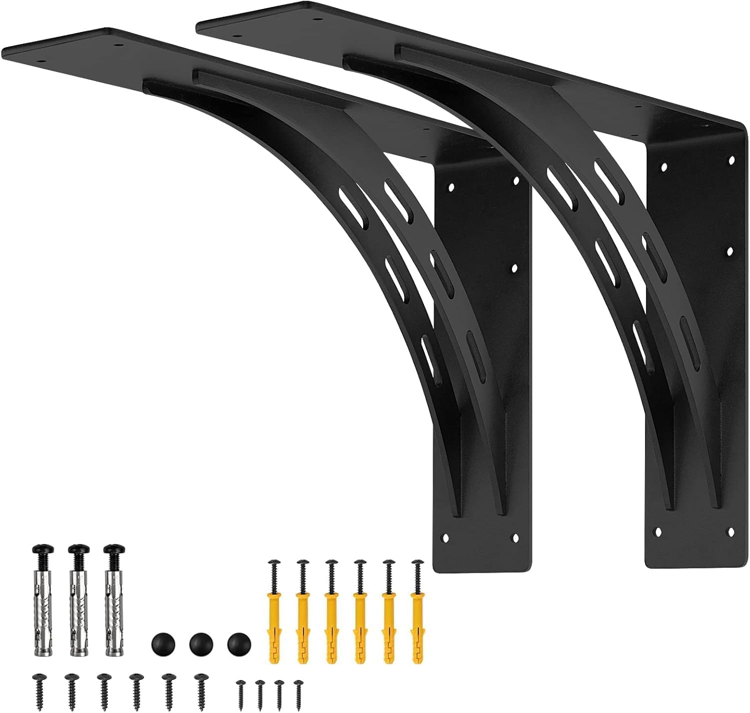 30 inch x 18.8 inch Heavy Duty Shelf Brackets , Metal Mantel Brackets (Set of 2) Fireplace Mantel Brackets - Countertop Support , Max Load 1100 Lbs (30 ’‘ x 18.8 ’‘)