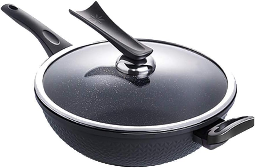 Wok Saucfrying Non-Stick Pot Maifan Stone Wok Non-Stick Smokeless Flat Frying Fire Pot 30Cm Frying