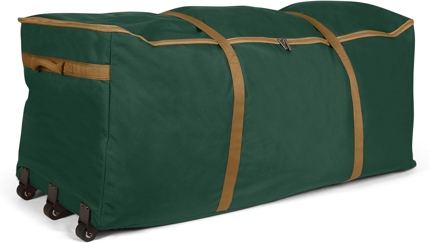 Covermates Keepsakes Christmas Tree Rolling Cinch Bag - Superior Protection - Padded Handles - Holiday Storage, Green