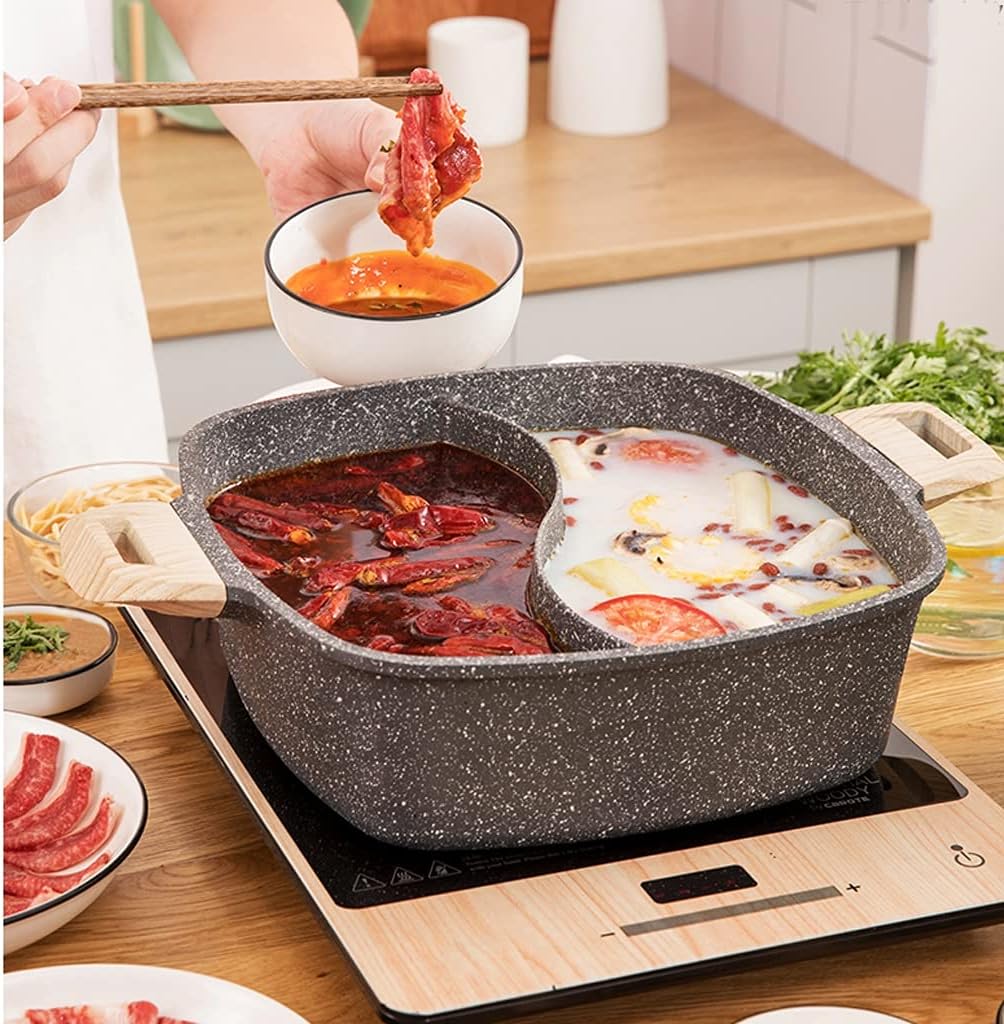 Yuanyang Pot Household Hot Maifan Stone Non-stick Induction Cooker Special Large Basin Integrated