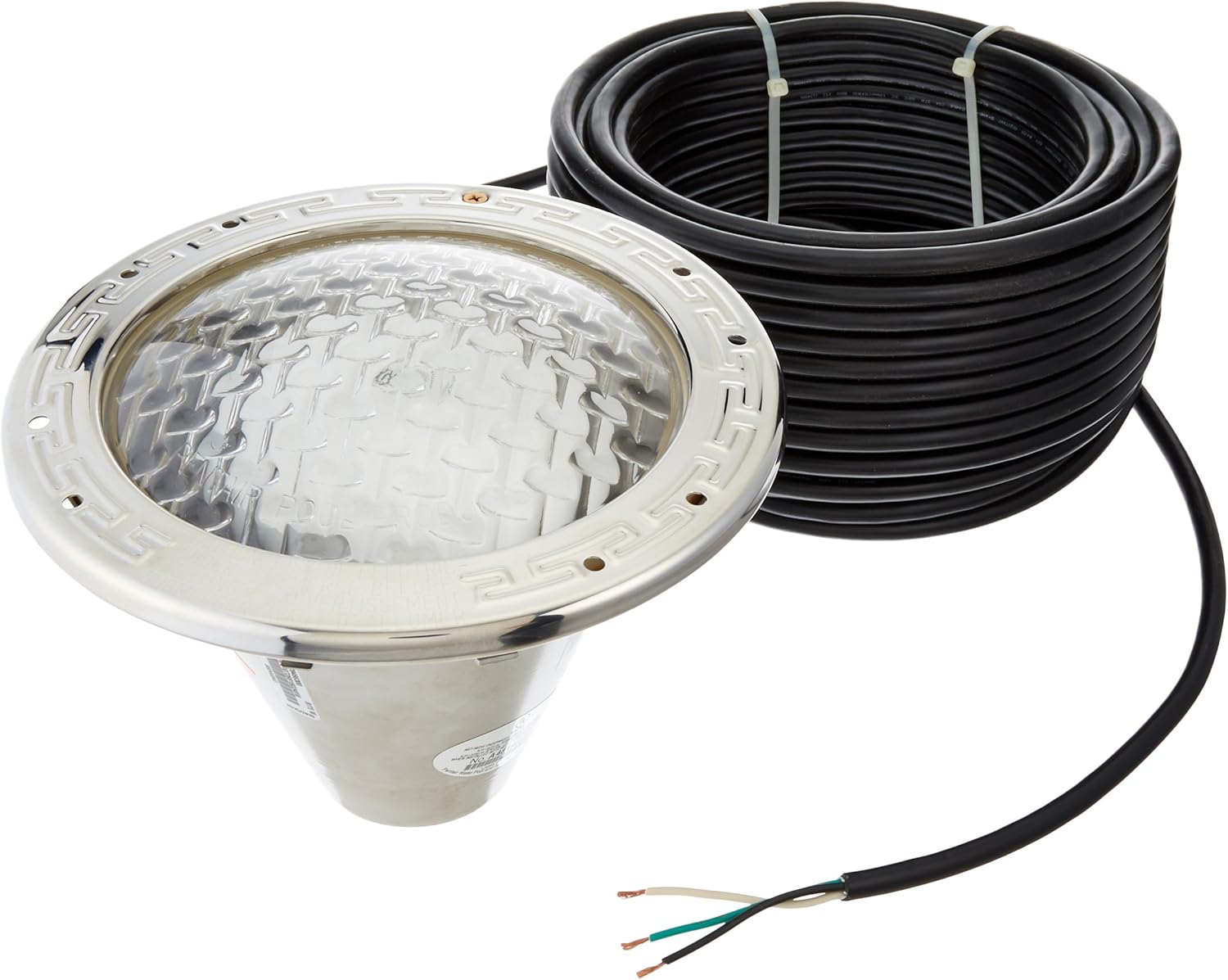 Pentair 78456300 Amerlite Underwater Incandescent Pool Light with Stainless Steel Face Ring, 120 Volt, 100 Foot Cord, 500 Watt