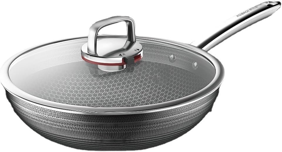 Frying Pan Household Non-stick Stainless Steel Temperature-sensitive