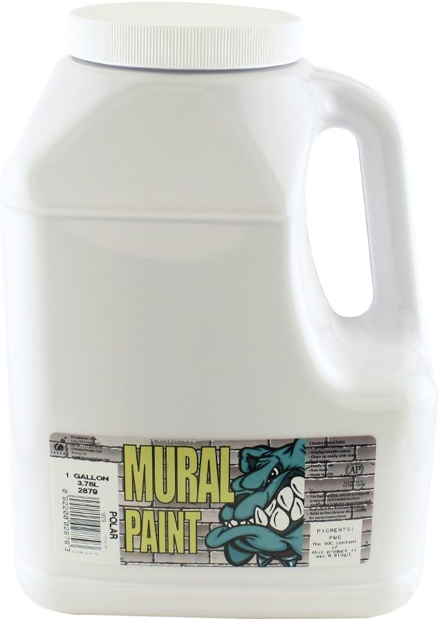 Chroma Acrylic Mural Paint for Interior and Exterior Murals - Lightfast, Mixable, Hard-Wearing Vibrant Pigment, Gallon Polar (2879)
