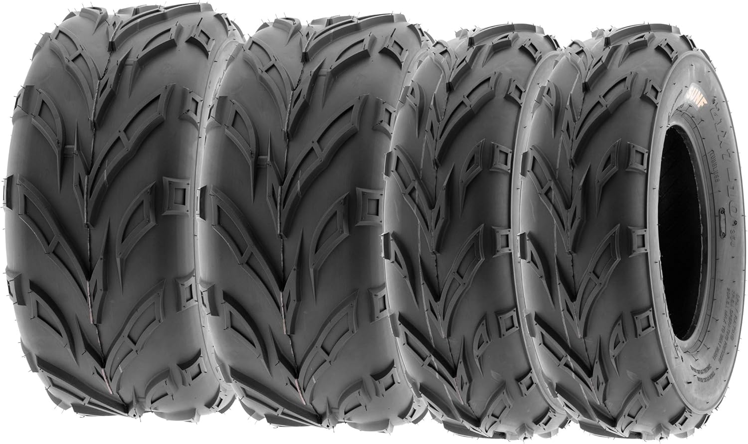 SunF 145/70-6 16x6-8 Mud Sand ATV UTV Muddy Sandy Tire 6 PR A004 - BUNDLE