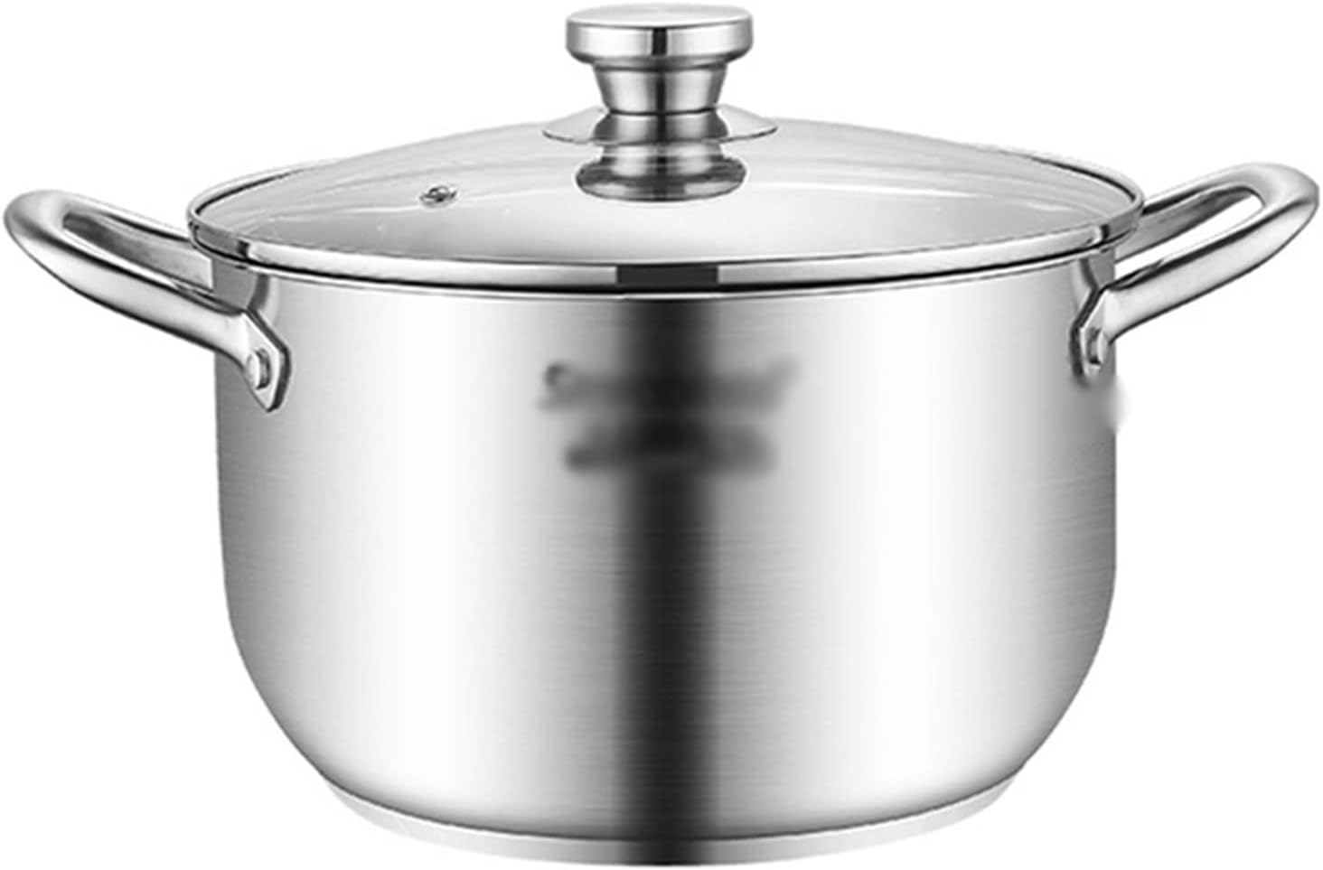 Stainless Steel Steamer Gas Induction Cooker Soup Steamboat Pot 1/2 Tier with Glass Lid Kitchen Cookware