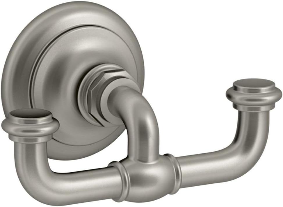 Kohler K-72572-BN Artifacts Double Robe Hook, Vibrant Brushed Nickel