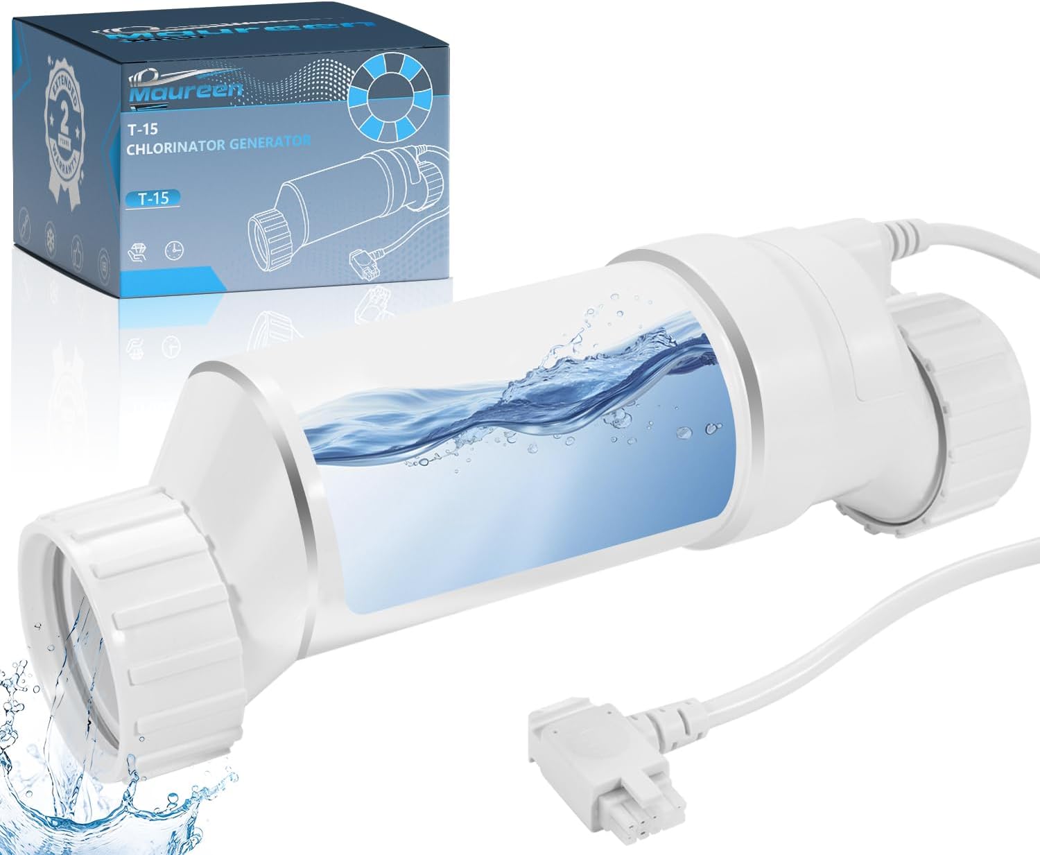 T-15 Salt Cell for Pool Chlorinator System Replacement Fit for Hayward Cell T15 W3T-CELL-15 BLT15H AquaRite, AquaTrol & More Salt Water Pool Up to 40K Gallon