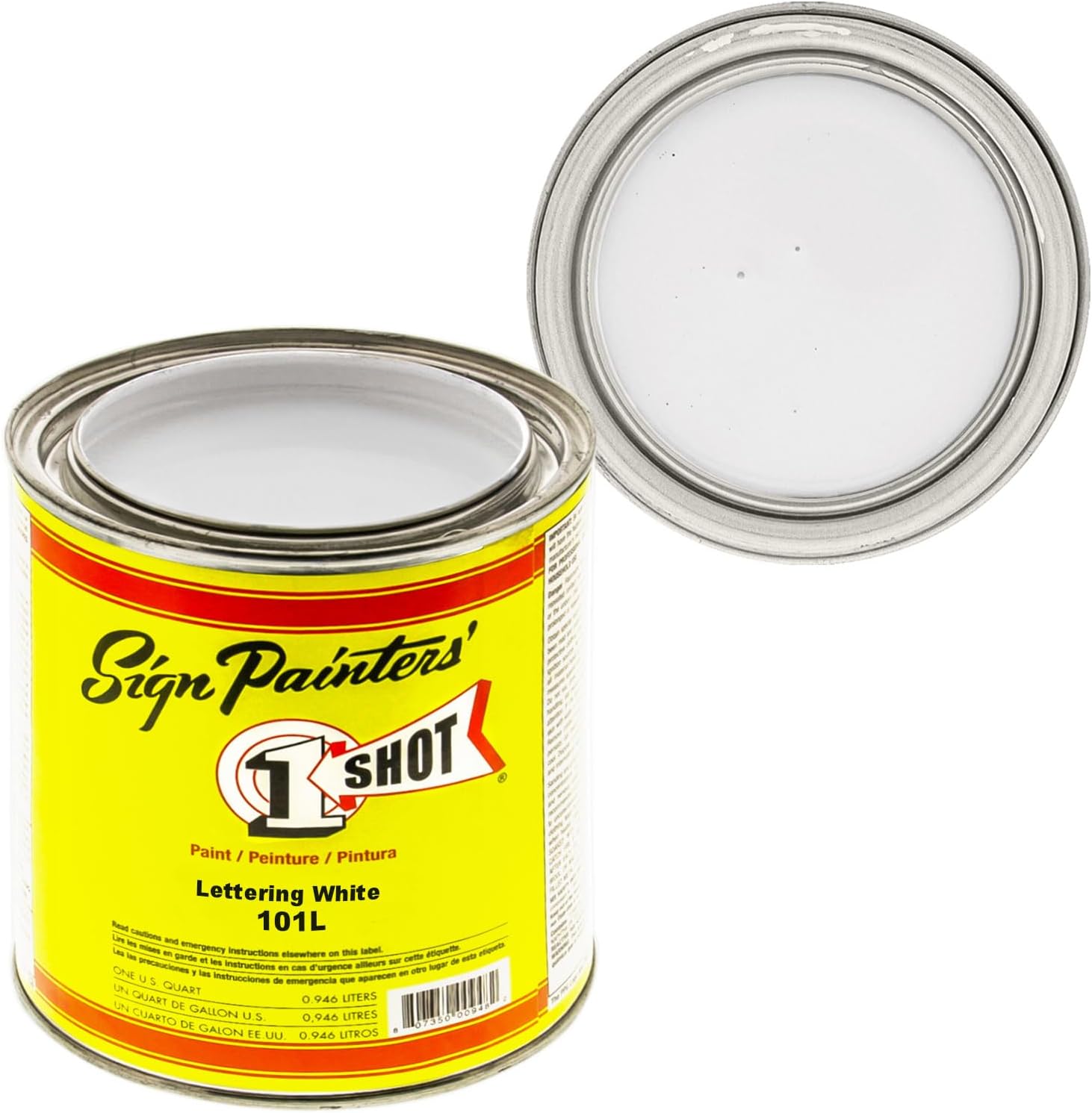 1 Shot Lettering Enamel Quart Lettering White