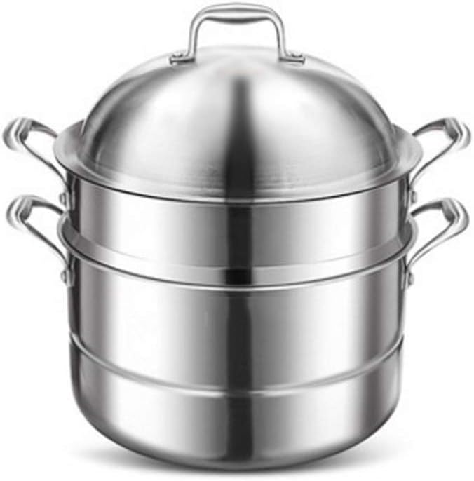 Steamer Stainless Steel Thickened Household Nonstick Cooker Induction Cooker Gas Binaural Stew Pot Soup Pot Steamer,