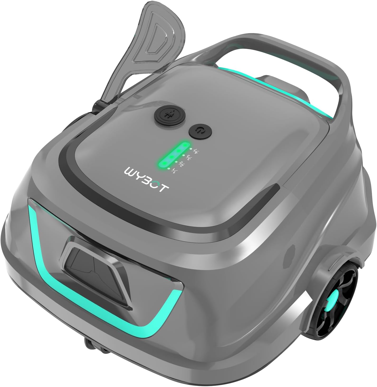 WYBOT A1 Cordless Robotic Pool Cleaner,120 Mins Runtime, Dual Filtration System, Cycle Timer for 7-Day Cleaning, Ideal for Flat Above Ground up to 1076 Sq.ft Sq. Ft.