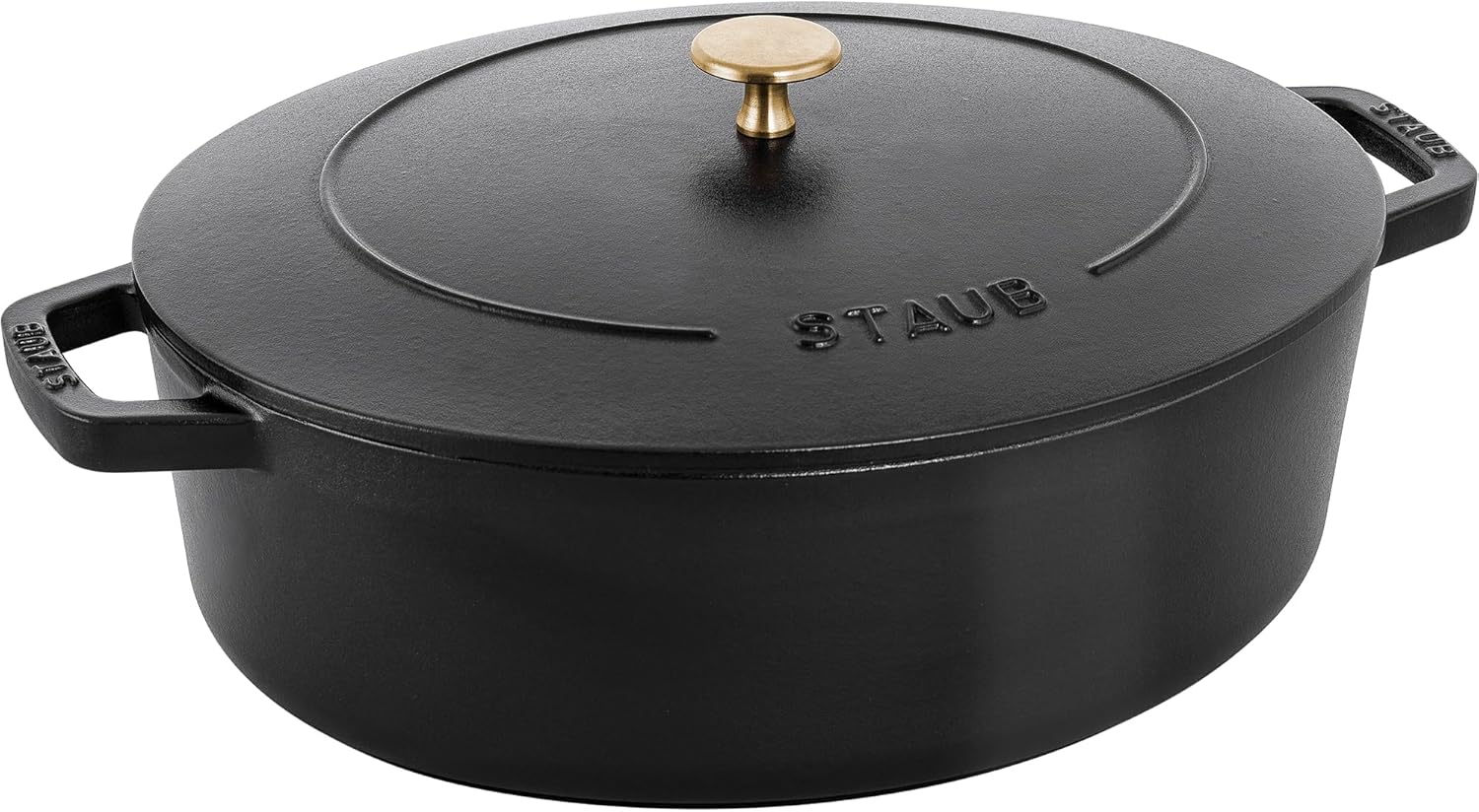 Staub Cast Iron 6.25-qt Shallow Oval Dutch Oven - Dark Blue