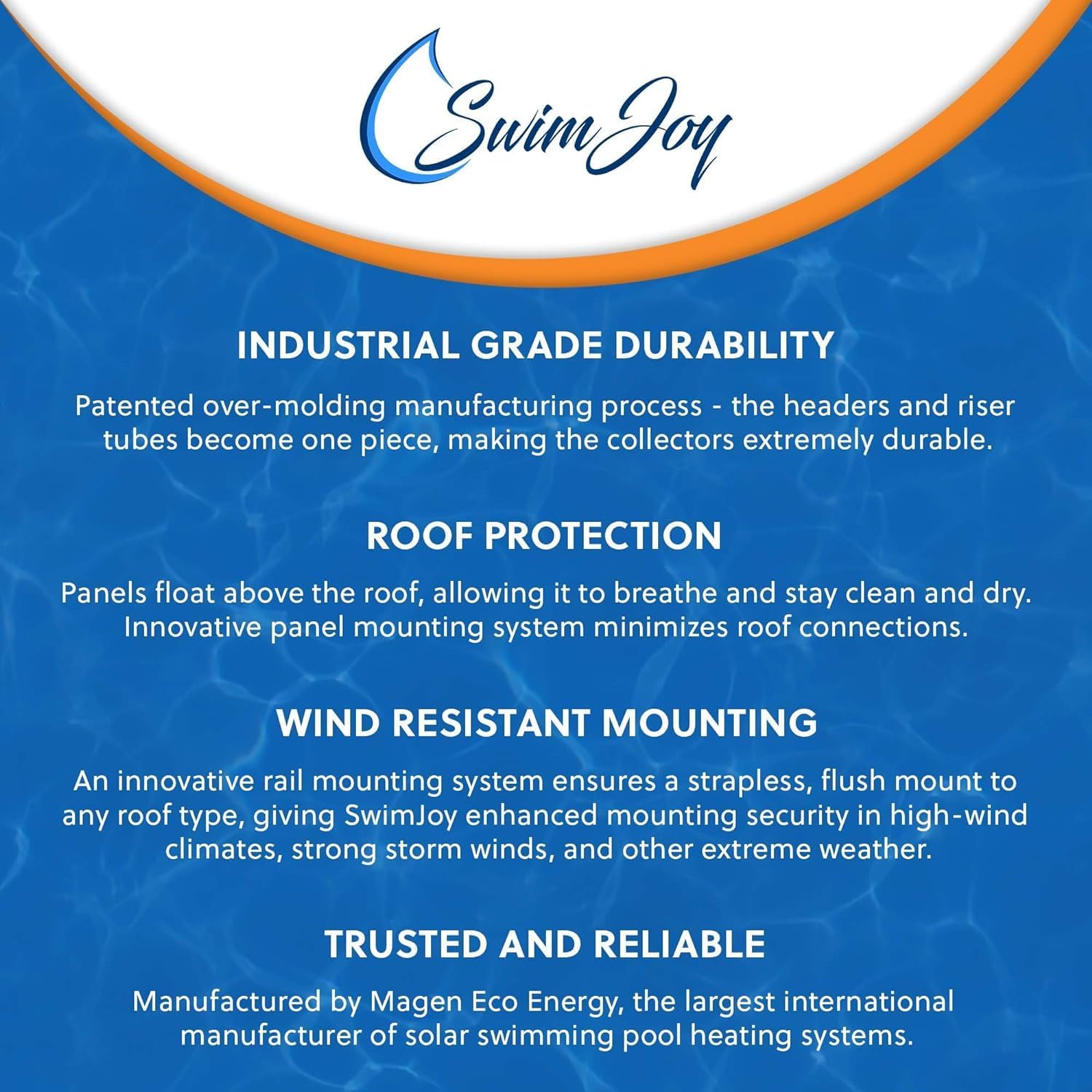 SolarPoolSupply Industrial Grade Solar Pool Heater Panel - Superior High-Wind Strapless Mounting System & Maximum Freeze Resistance (4' X 9.5')