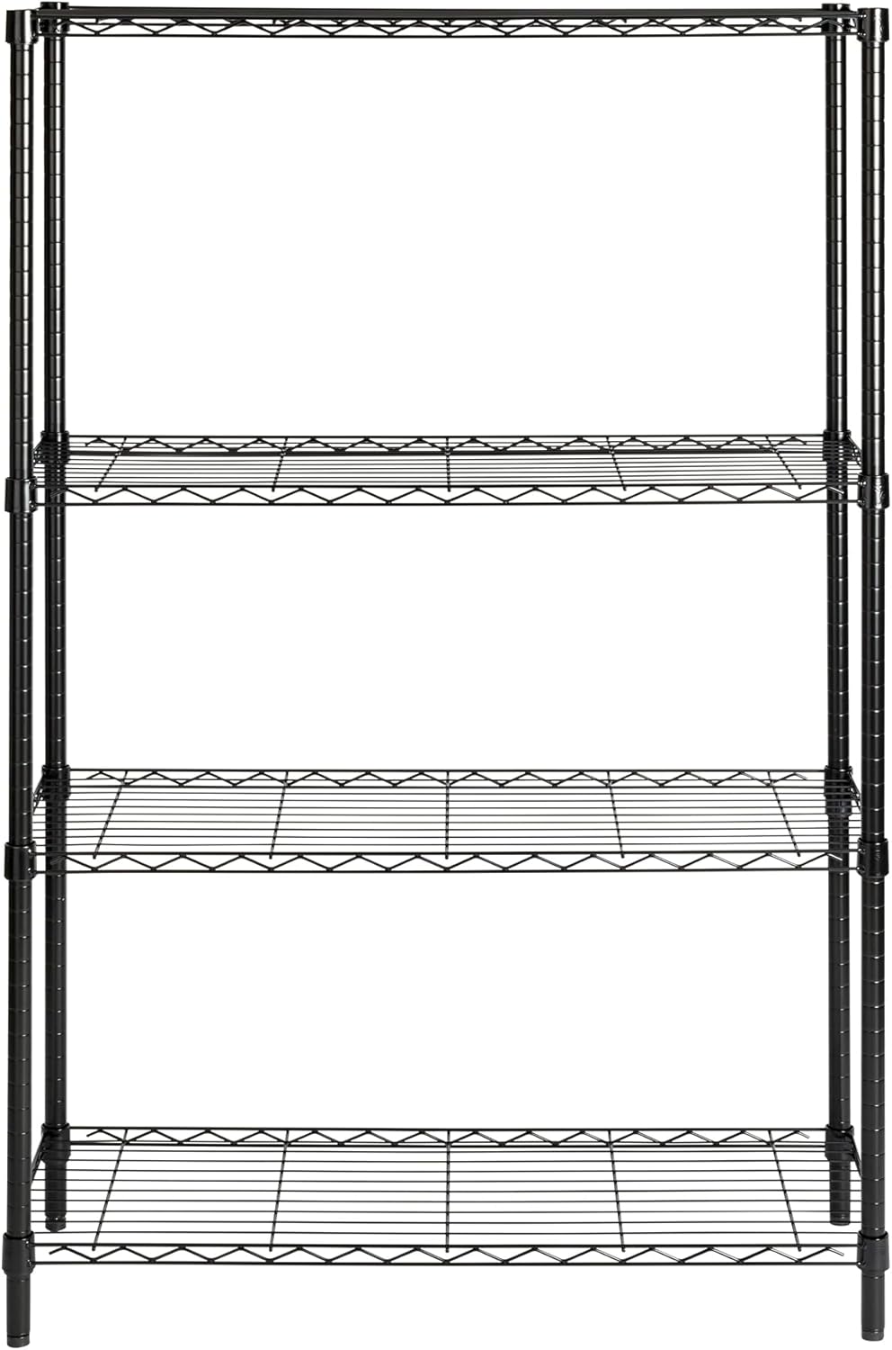 Honey-Can-Do SHF-01908 Adjustable Storage Shelving Unit, 250-Pounds Per Shelf, Black, 4-Tier, 36Lx14Wx54H