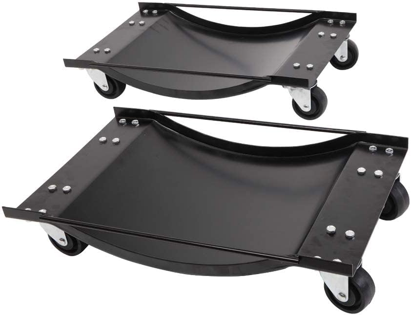 Car Tire Repair Tools Auto Wheel Dolly Set of 2, 2000lbs Capacity Car Tire Skates Dolly Cart for Moving Cars