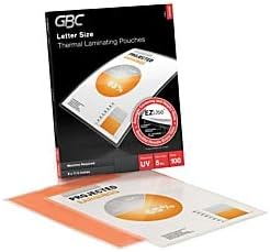 GBC EZUse Thermal Laminating Pouches, Letter Size, 5 Mil, 11 1/2