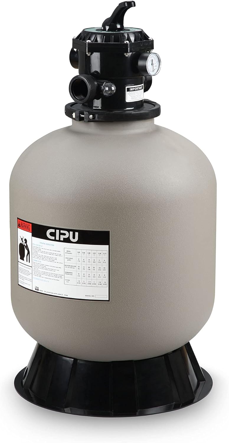 Northlight 24-Inch Top Mount Swimming Pool Sand Filter with 6-Way Valve