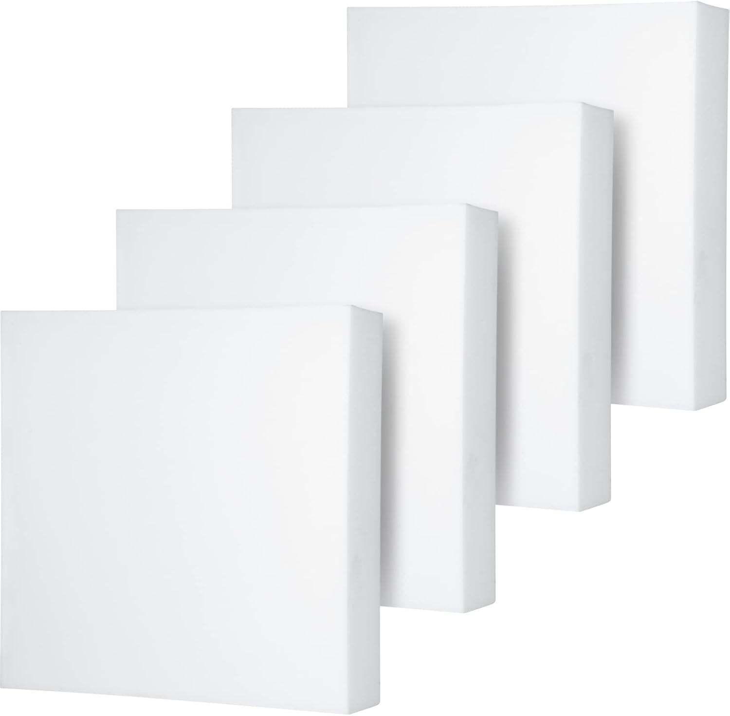 Frienda 4 Pcs Upholstery Foam Cushion 24 x 24 x 5 Inch Square Foam High Density Couch Cushion Replacement for Seat Chair Sofa Wheelchair Padding Furniture Dinning Room Pillow Craft Supplies, White