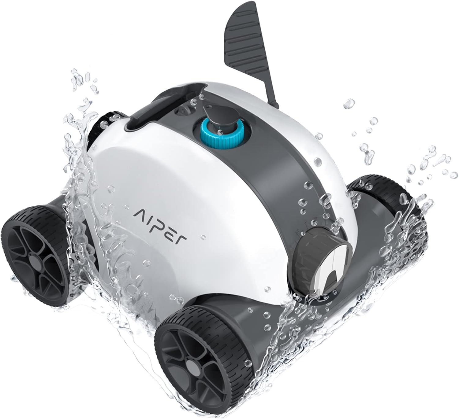 AIPER Automatic Pool Cleaner, Robotic Pool Vacuum for Above Ground Pools with 33ft Swivel Floating Cable- Orca 800 Mate, White