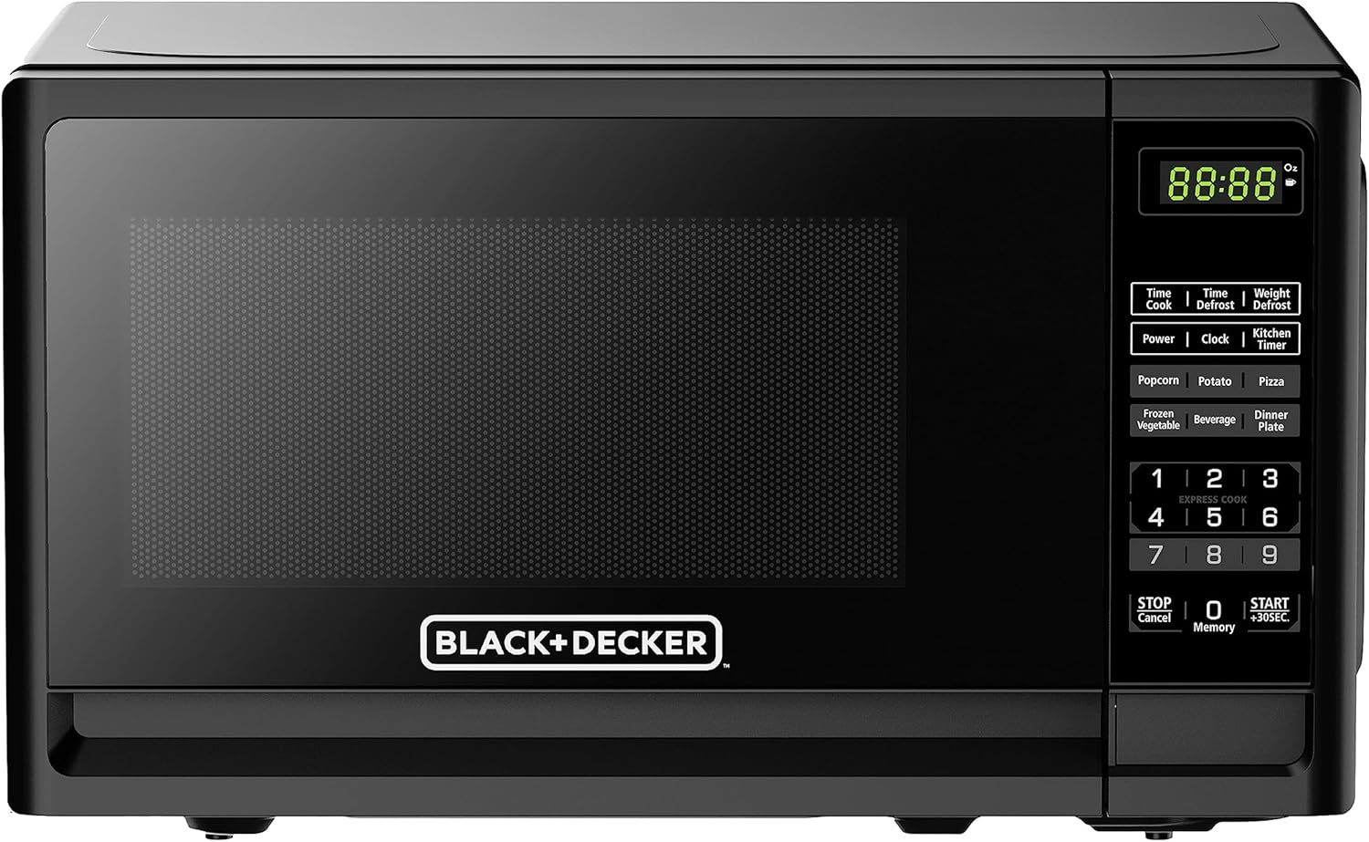 BLACK+DECKER Compact Countertop Microwave Oven 0.7 Cu. Ft. 700-Watts with LED Lighting, Child Lock, White