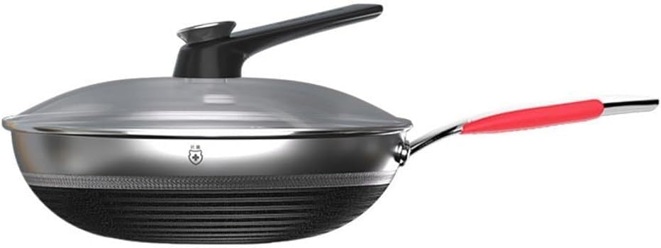 Frying Pan Honeycomb Non-Stick Stainless Steel Induction Cooker Pan for Home Use