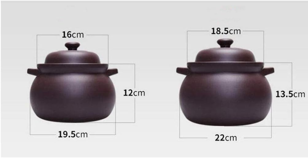 Household Heat-resistant Casserole Ceramic Soup Pot Cleaning Stewed Porridge Can Be Glazed with Lid Flame High Temperature(2l)