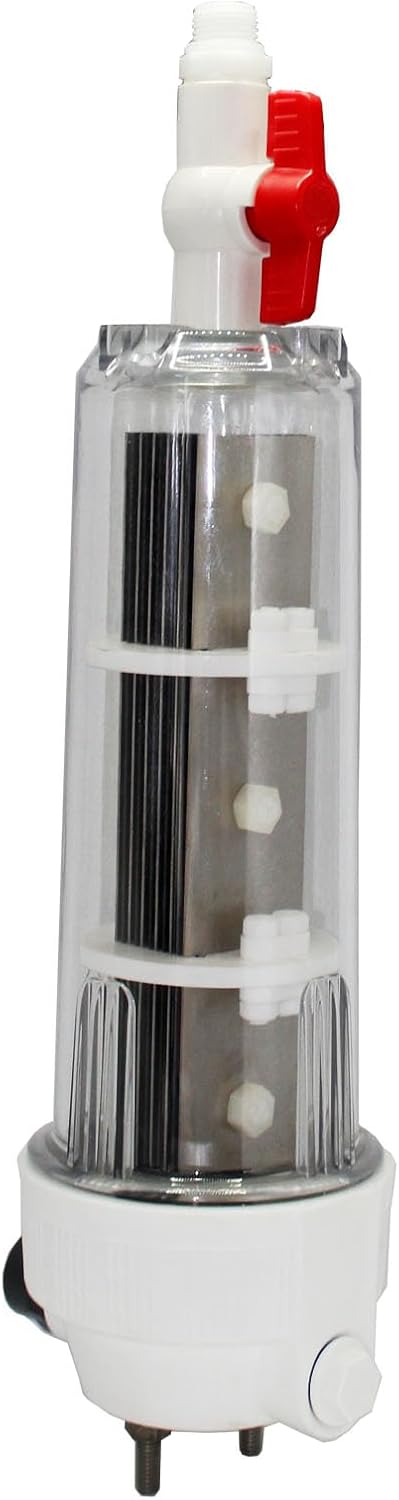 MMO Titanium Electrodes Sodium Hypochlorite Generator Electrolytic Cell 100g/h with 5 Pieces Titanium Anode and 6 Pieces Cathode Mounted Inside Plastic Housing