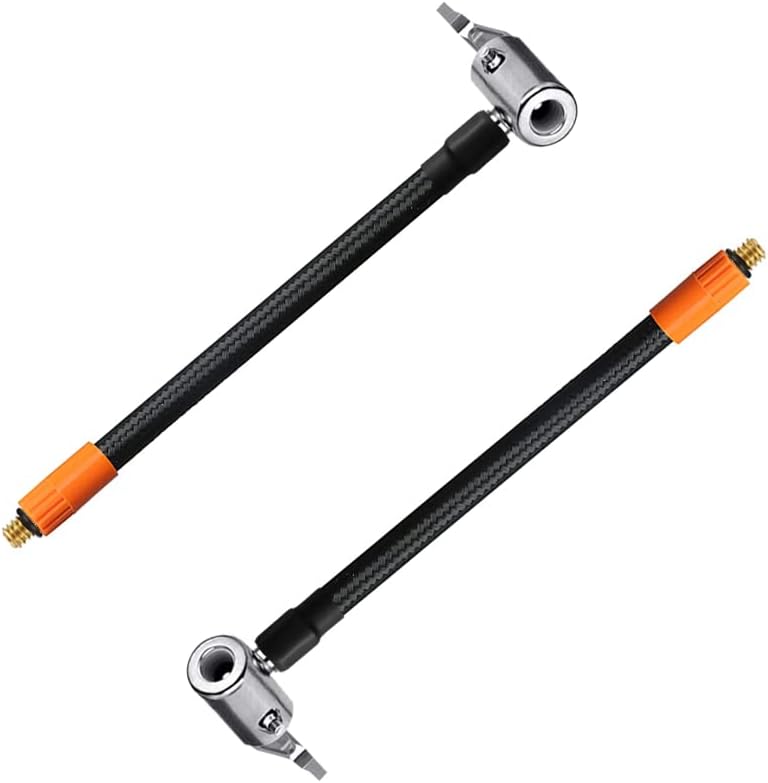 M6 Locking Air Chuck with Air Hose,Standard Tire Valve Fine Thread, Air Inflator Hose Adapter for All Battery-Integrated Air Pump (4, 800mm)