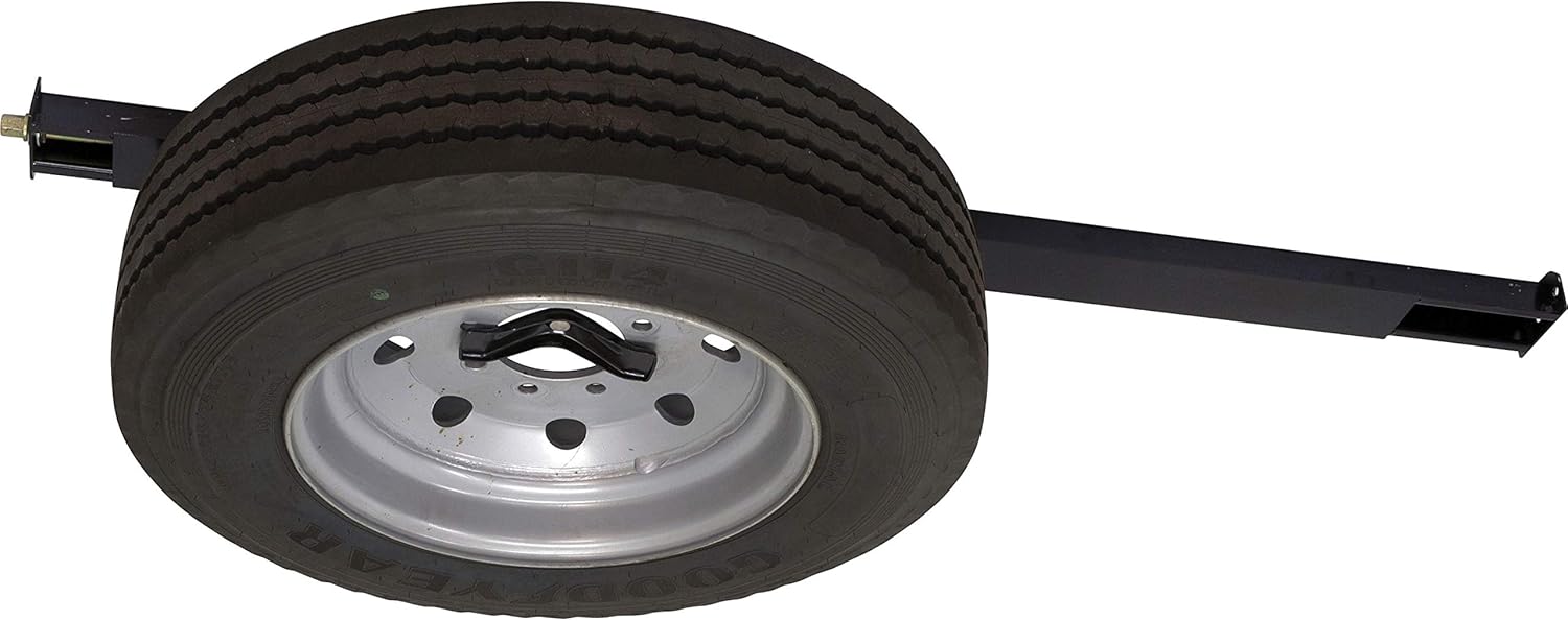 BAL 28240 Retract-A-Spare – Sliding Underframe Spare Tire Storage System for RVs & Trailers – Adjustable 52
