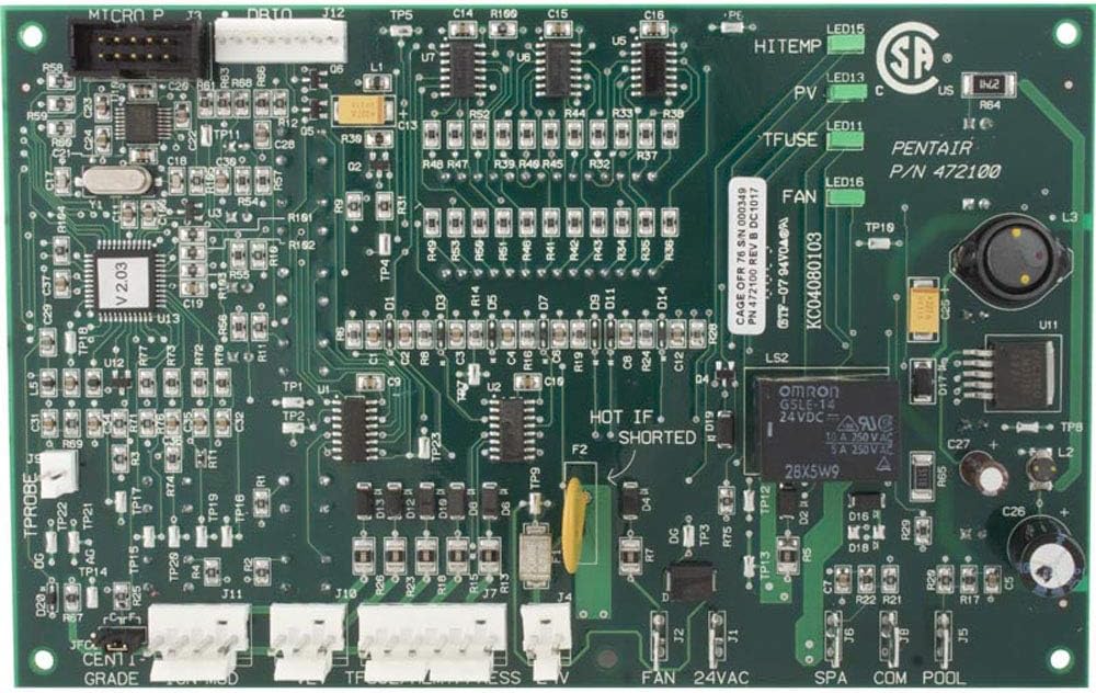 Pentair 472100 Digital Display Temperature Controller Board Replacement MiniMax NT Series Pool and Spa Heater