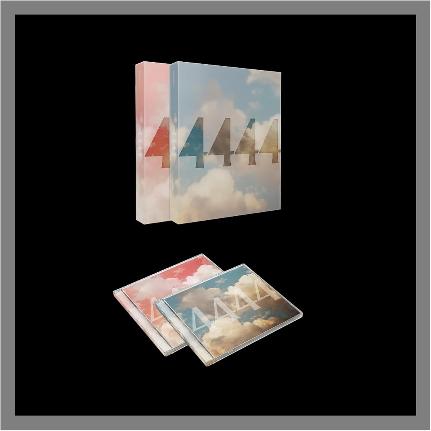 The Rose Kim Woosung 4444 2nd Album with Tracking WOO Sung (Full Set(2 Deluxe+2 Jewel Case))