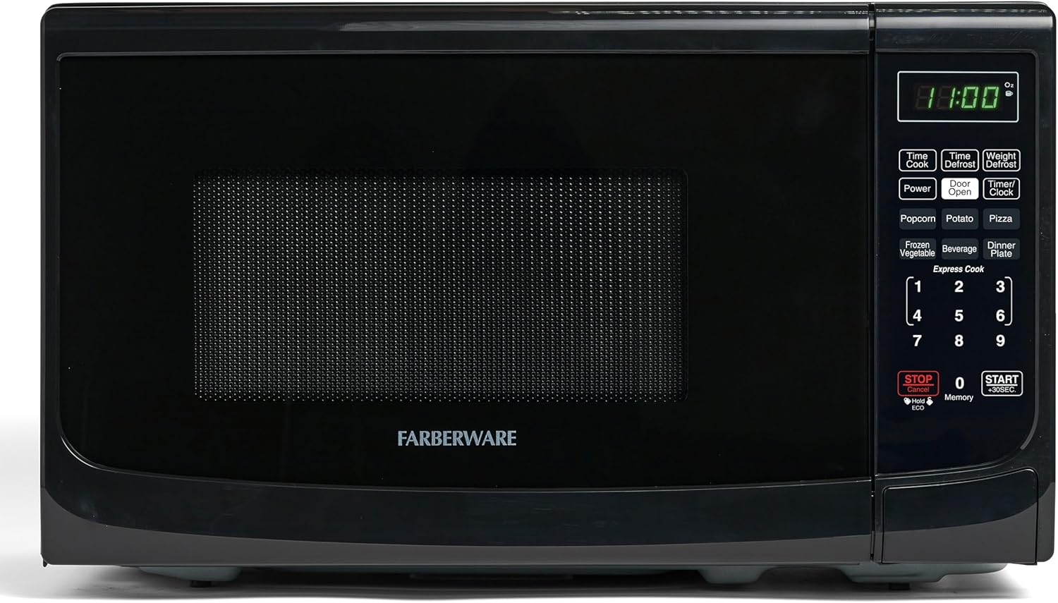 Farberware 0.7 Cu. Ft. Countertop 700-Watt Microwave Oven, Black