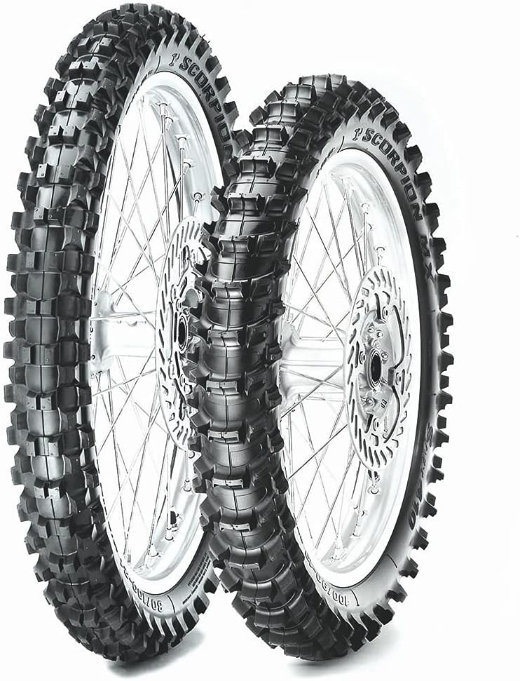 Pirelli Scorpion MX Soft 110/90-19 Rear Motocross Tire - Motocross/Dirt Bike Tire, High Grip & Durability for Off-Road Racing