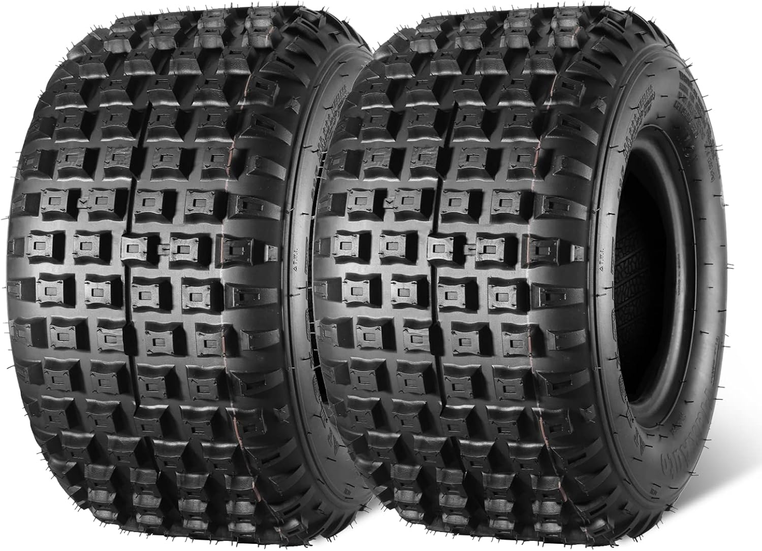 MaxAuto 16x8-7 ATV Tires 16x8.00-7 Mini Bike Tires AT16x8-7 Tire 16x8x7 Go Karts Knobby Tire, 6Ply Tubeless, Set of 2