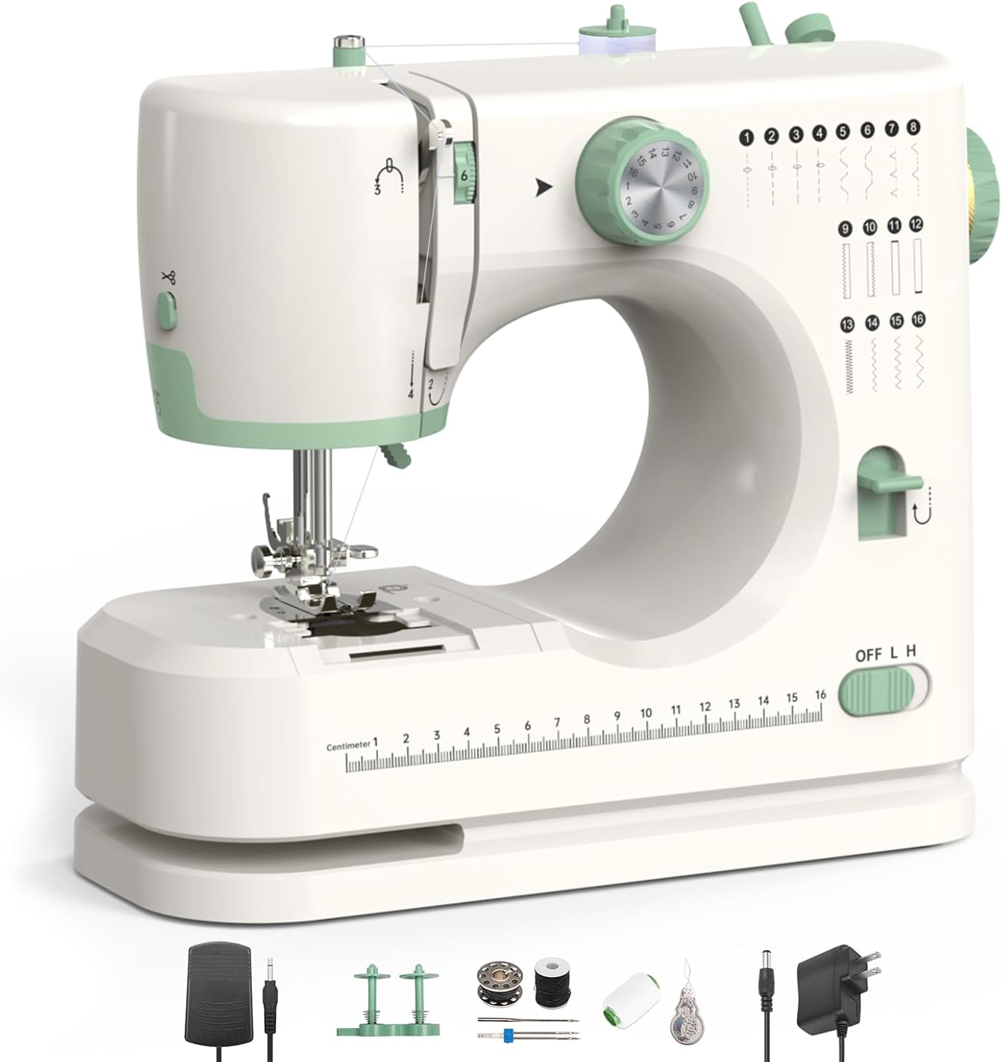 Sewing Machine for Beginners,Double Needle Sewing Machine for Adults,16 Strings of Weaving Dreams,Adjustable Sewing Speed,Suitable for Daily Sewing at Home
