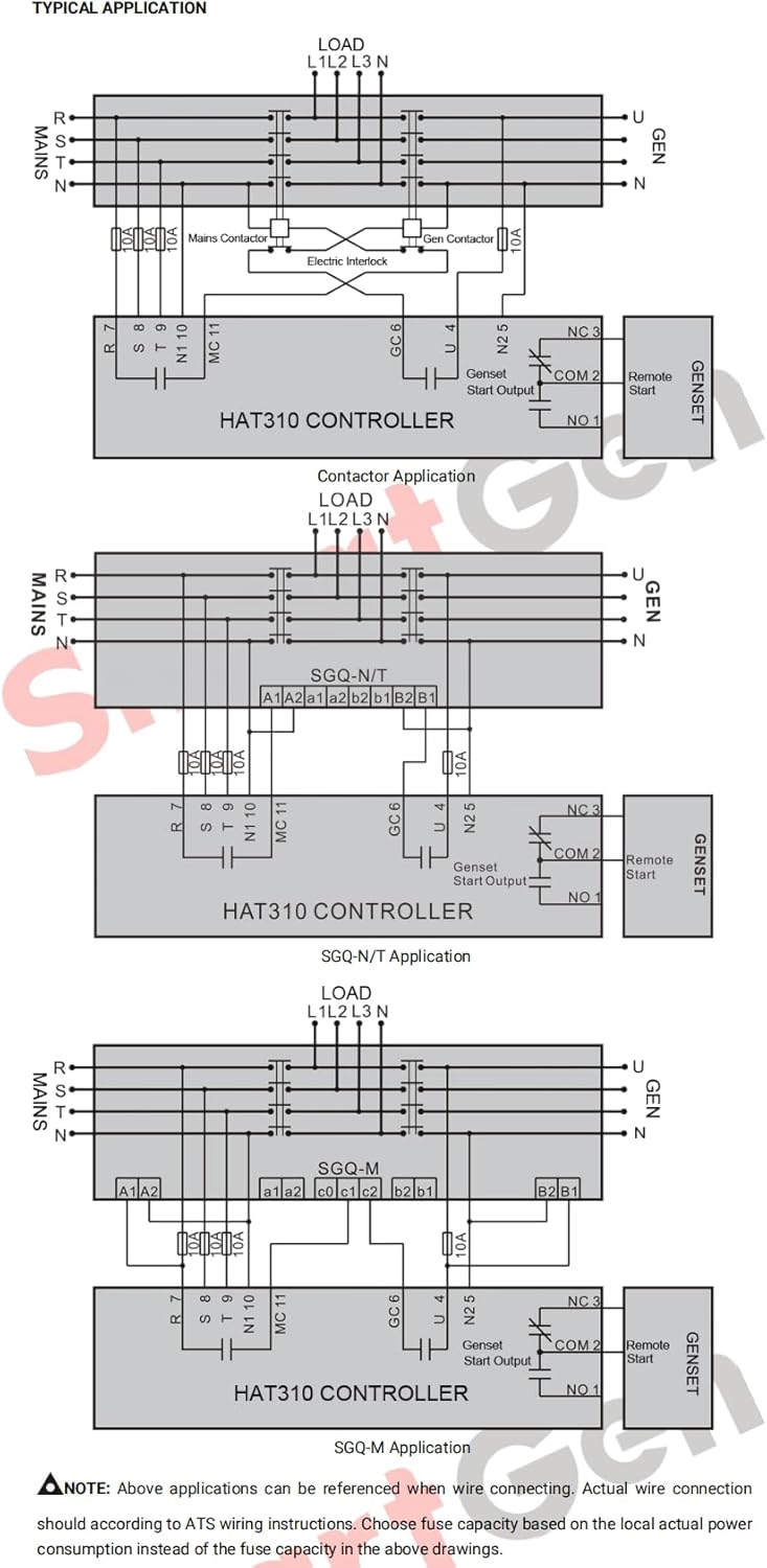HAT310 ATS Controller 230/400 VAC, 50-60Hz, 1-3 Phase