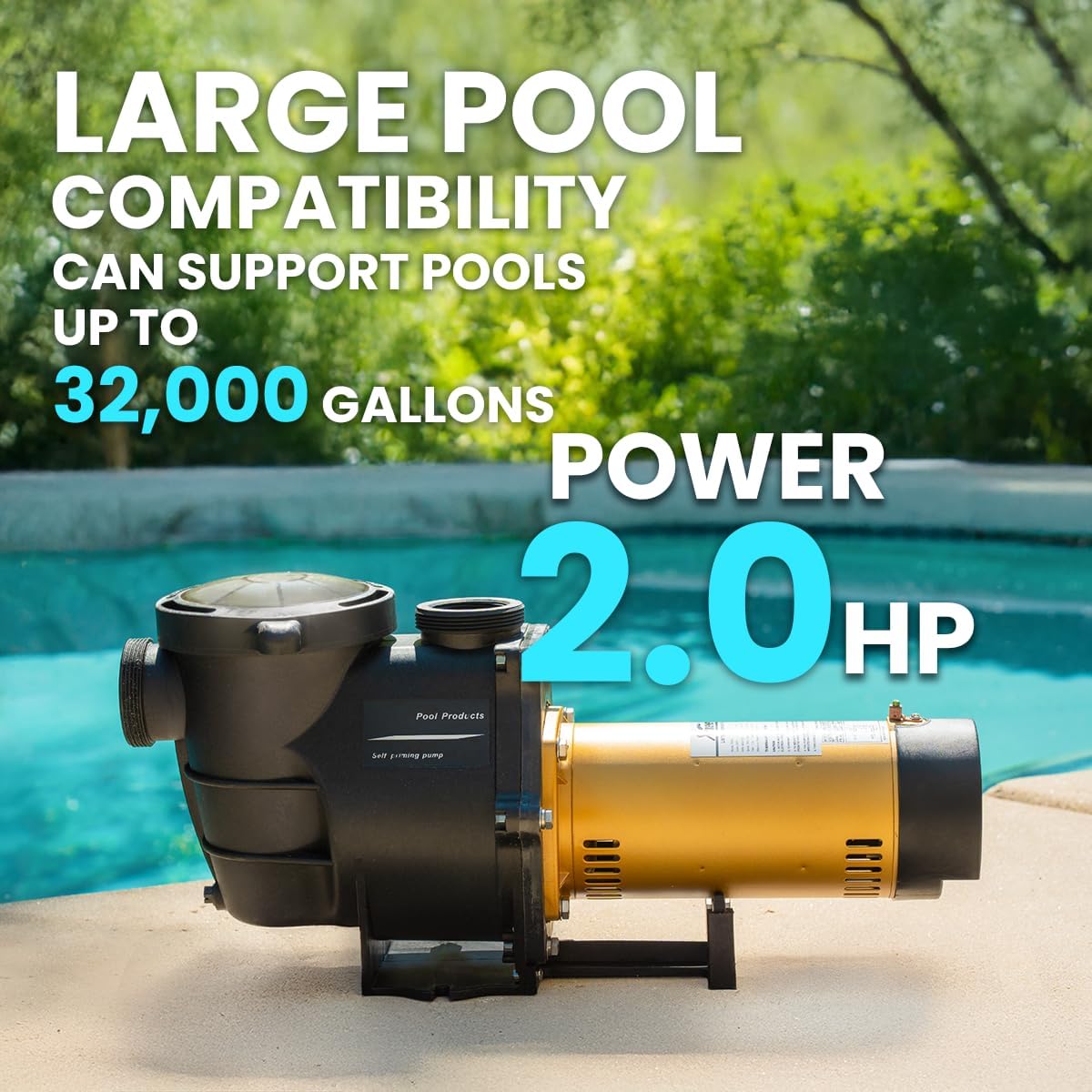 XtremepowerUS 2HP In-Ground Swimming Pool Pump Variable Speed 2